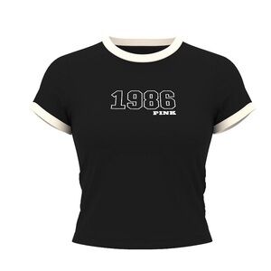 PINK Retro Short Sleeve 1986 Cotton Tee Women Size Medium